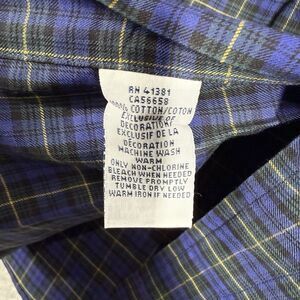 Ralph Lauren Mens Button Down Shirt XL  Blue Green Yellow Plaid‎